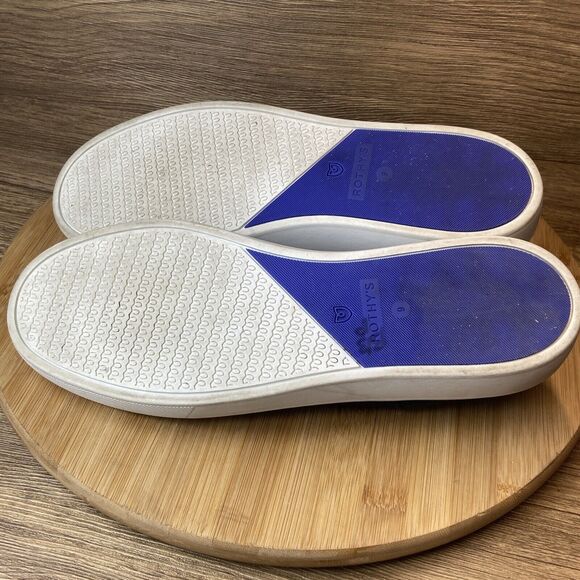 Rothy's The Sneaker Women's Size 9 Slip On Shoes Black Blue Trim - Picture 8 of 8
